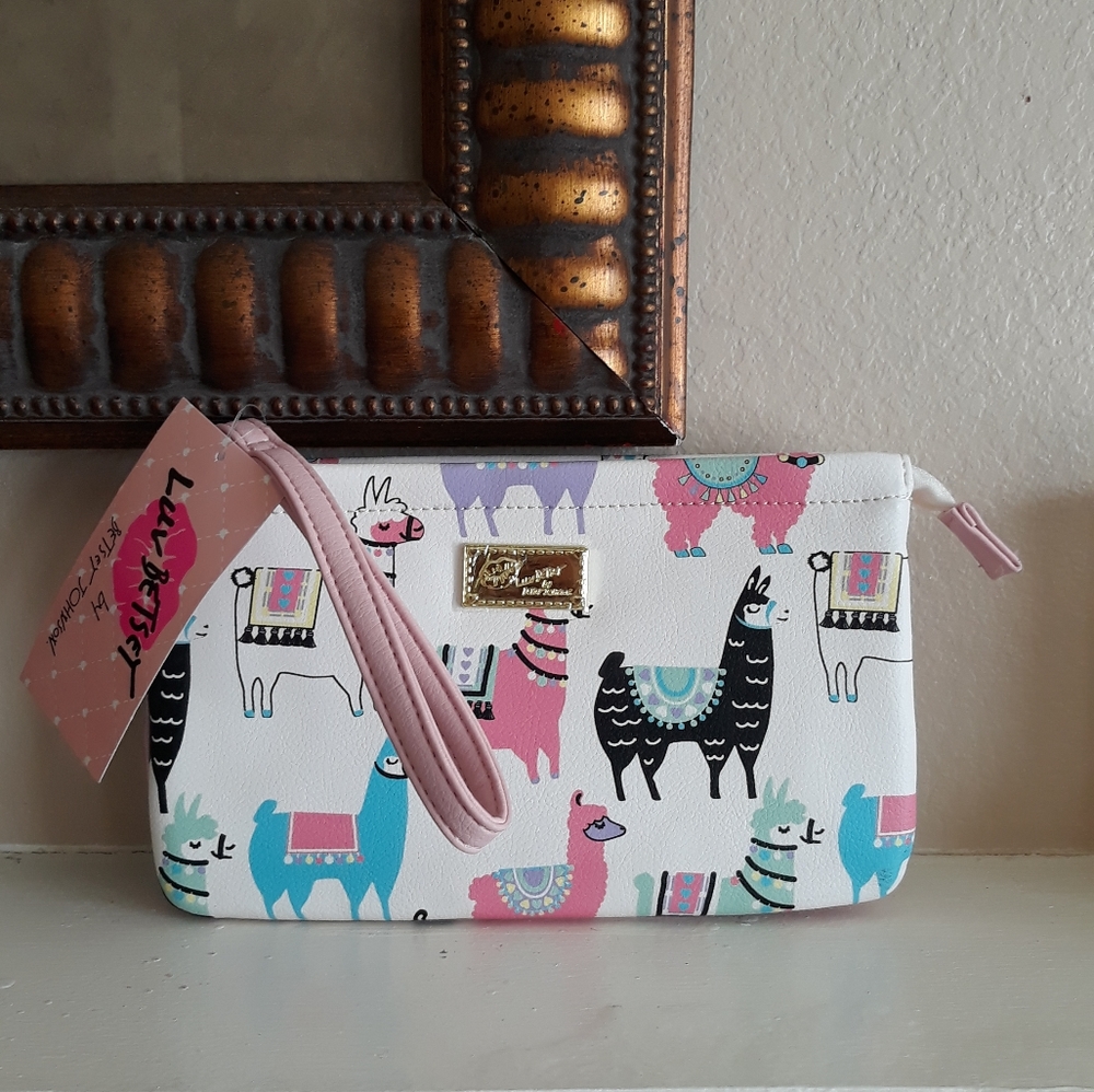 NWT Betsey Johnson Llama Purse Wristlet